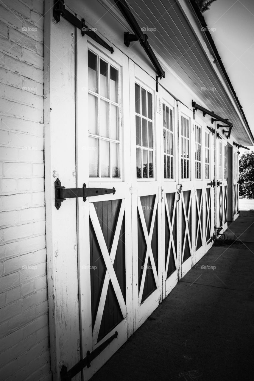 Stable house black and white
