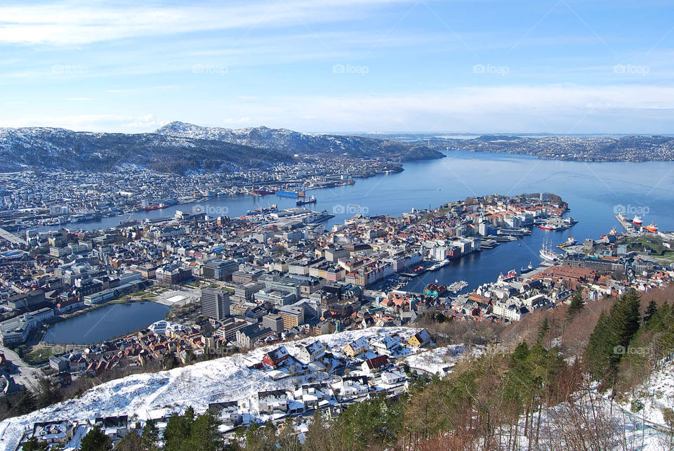 town panorama view harbour by Nikita80