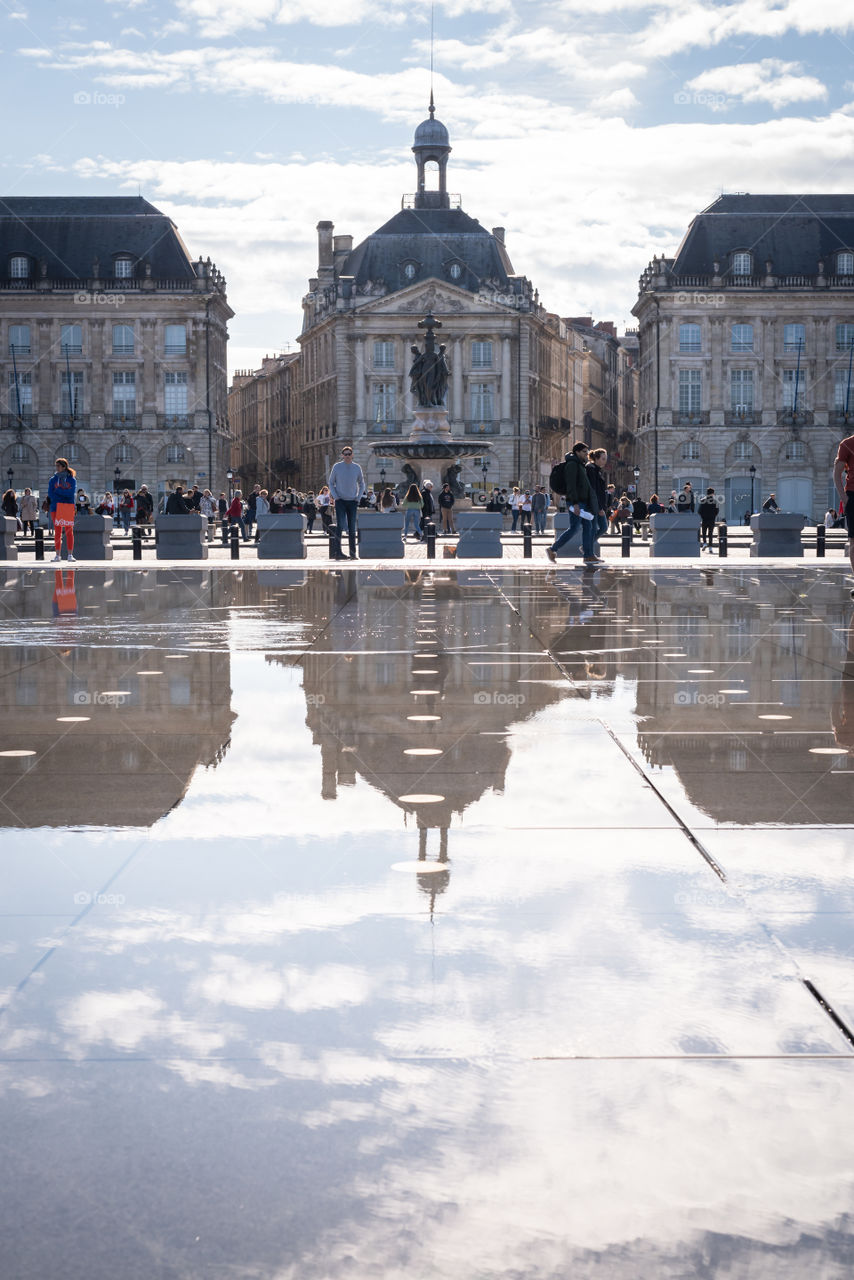 Mirror of water in Bordeaux 