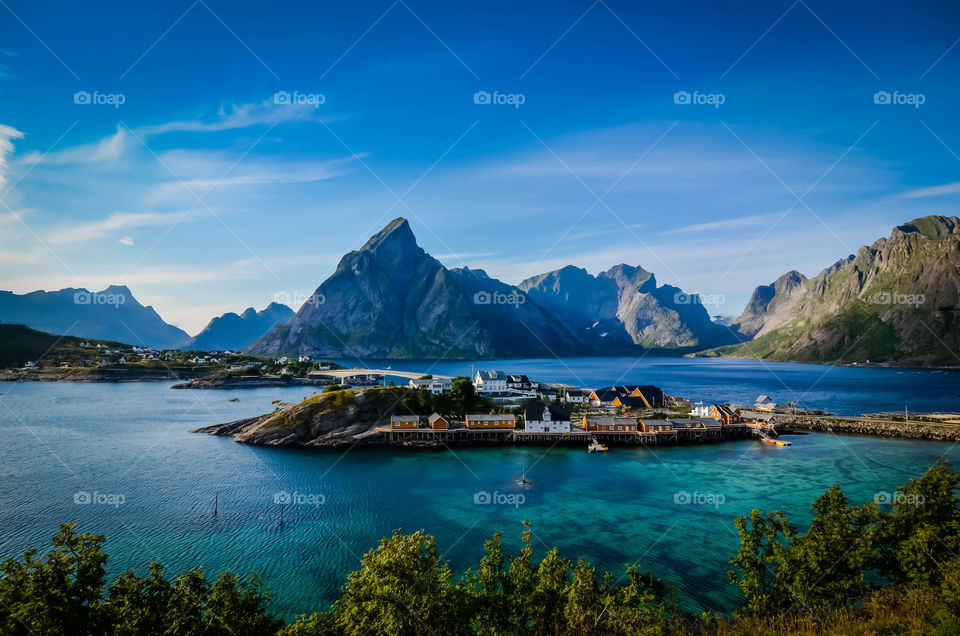 Idyllic coastal village at Reine