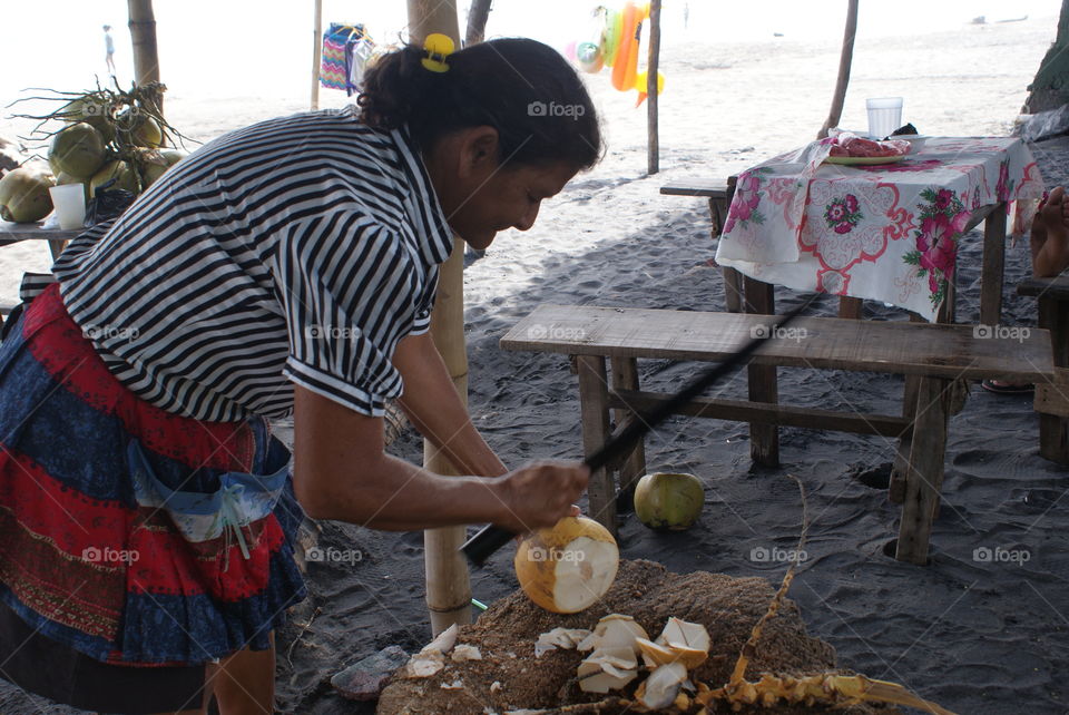 Vendedora de cocos