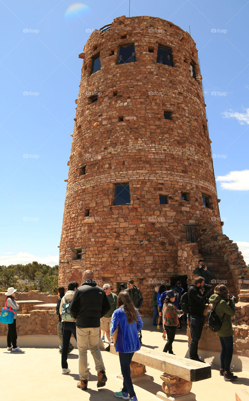 Desert view  watchtower at Navajo point. 
Grand Canyon