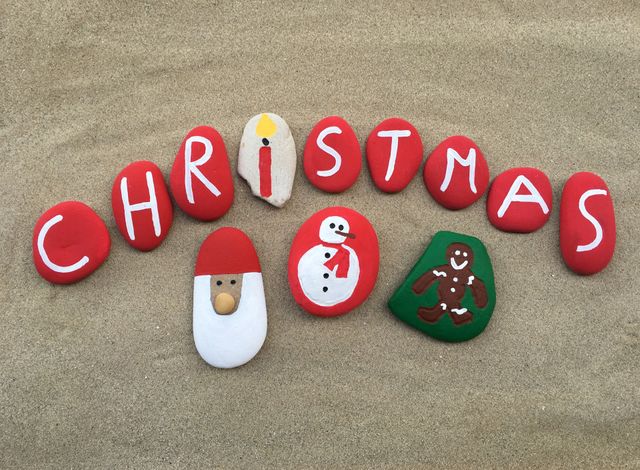 Christmas stones design