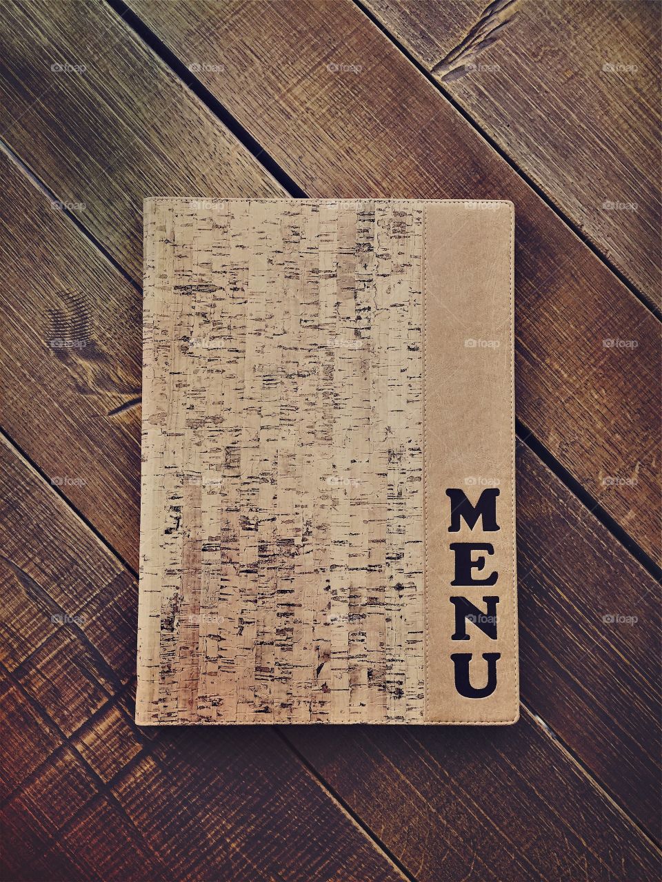 Menu card on table