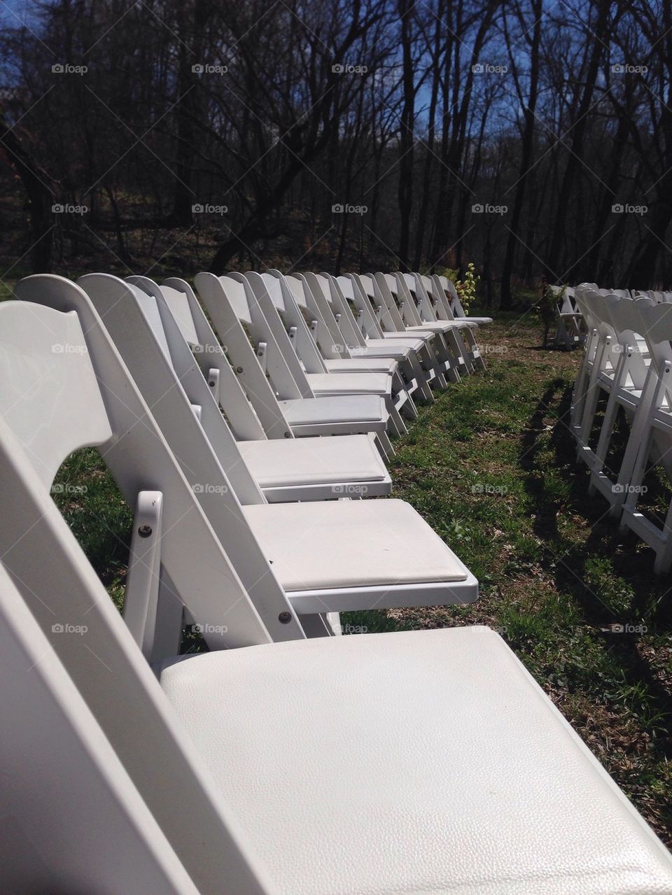 Chairs white row