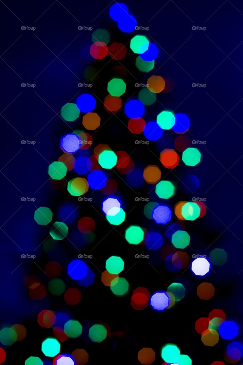 Christmas lights bokeh