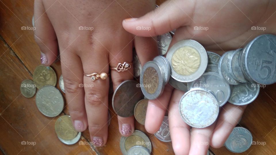 Old coins that are still in storage