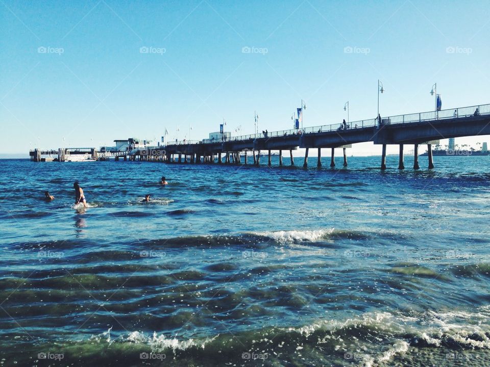 Pier over ocean