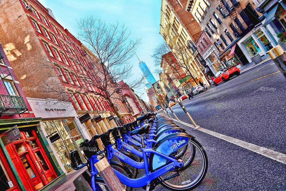 Sunday morning in Soho. street view of Soho