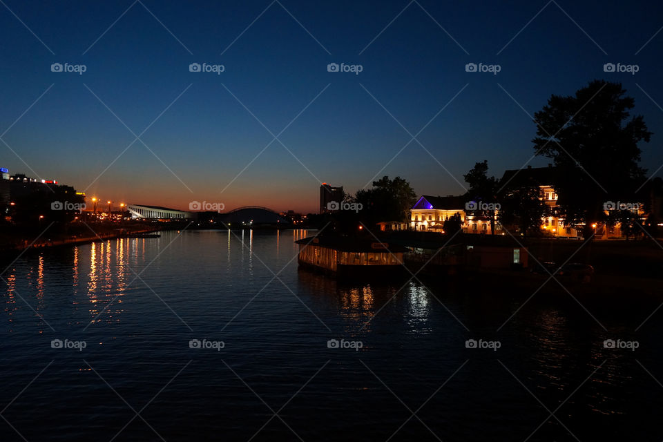 Minsk  night cityscape