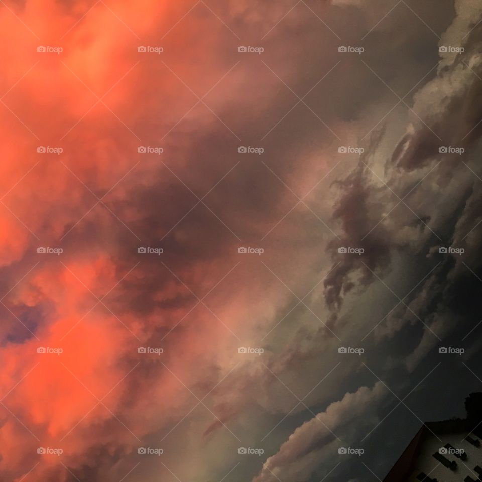 Sunset overcoming the storm
