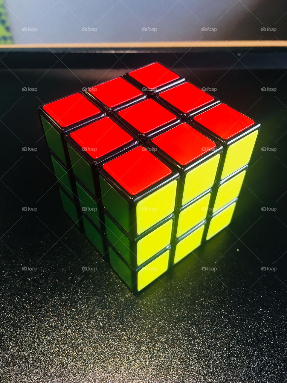The red and yellow cube