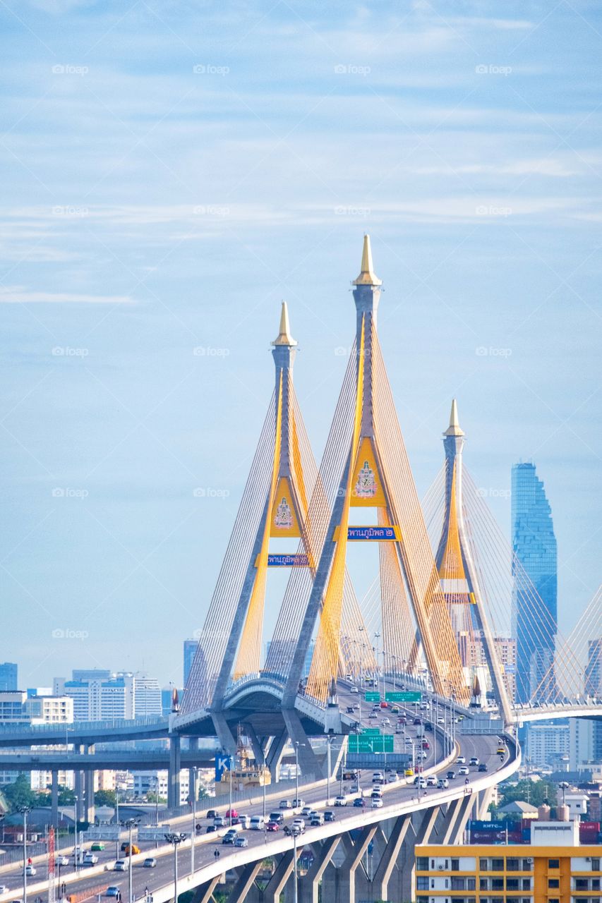 Landmark bridge of Bangkok Thailand