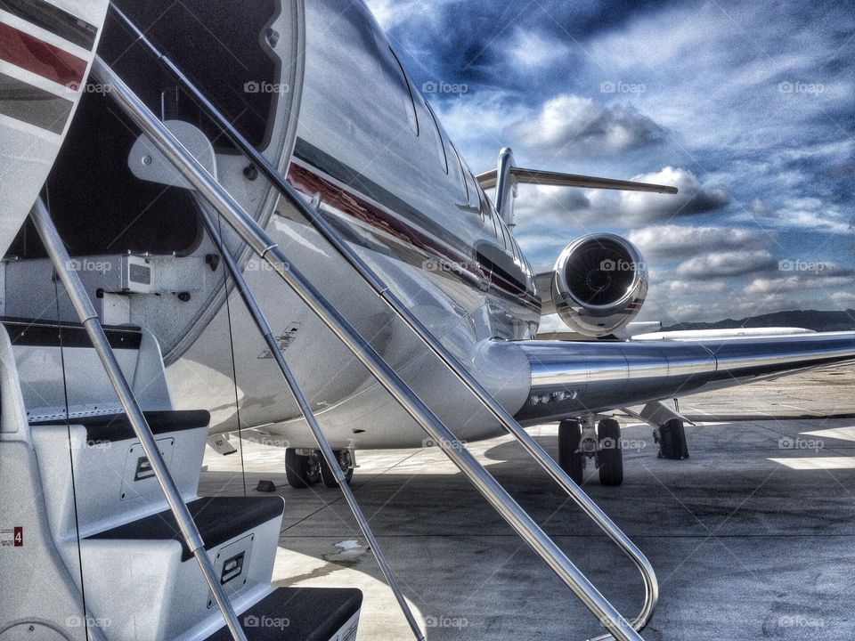 Close-up of airplane