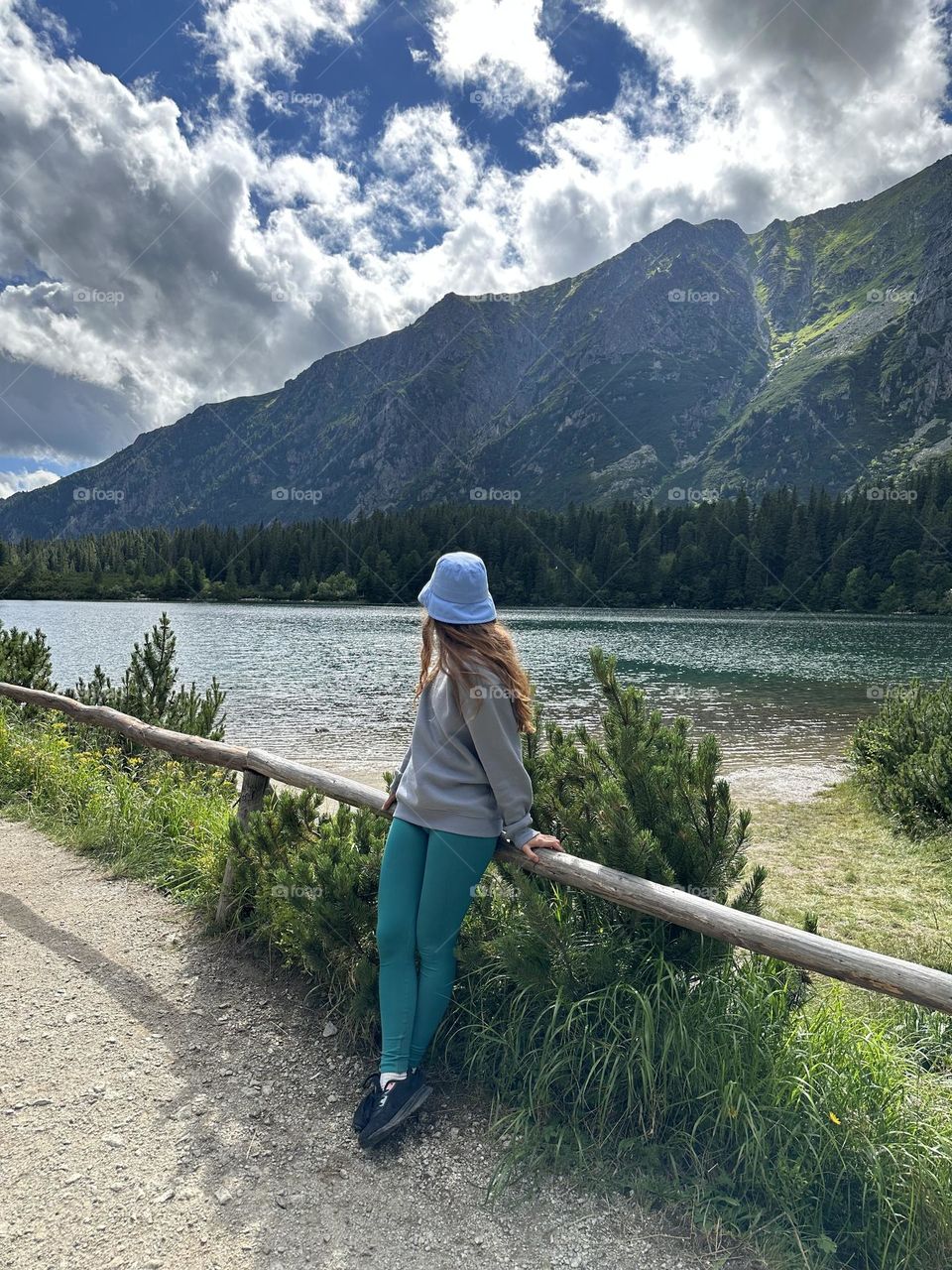 Girl in the mountains