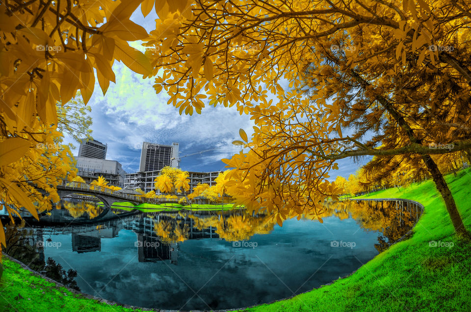 Shah Alam Lakeside, Malaysia. 
Photo captured in infrared filter.