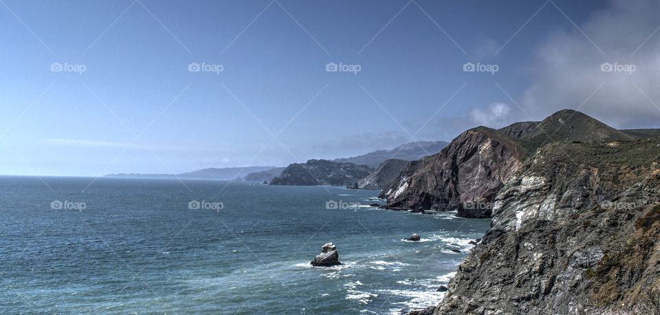 High angle view of sea