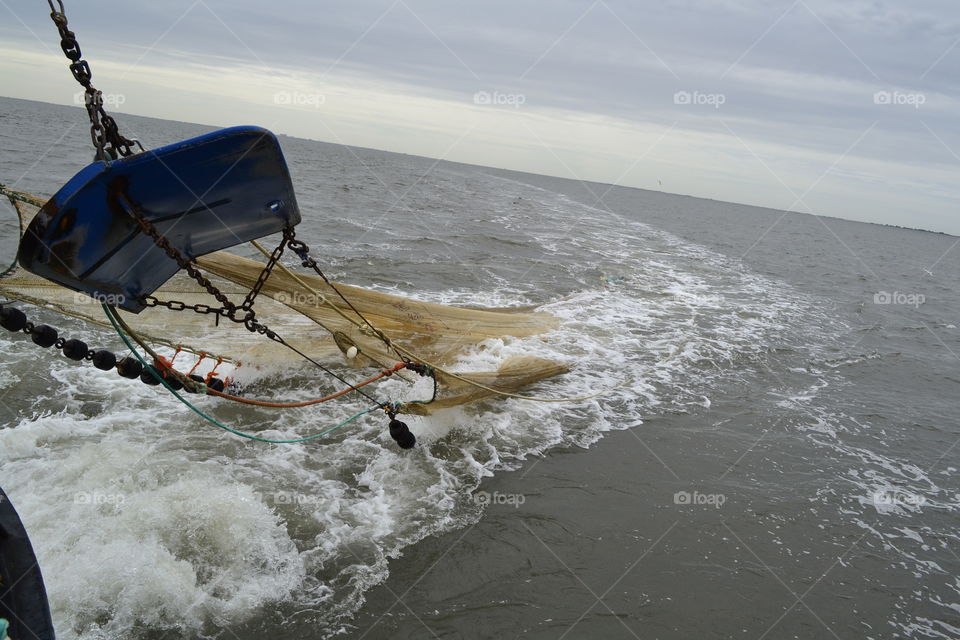 Fishnet. Fishnet lower down to fish.