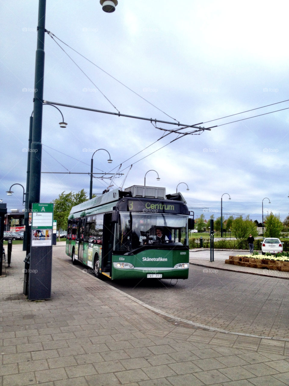 green bus stop skåne by thornkvist