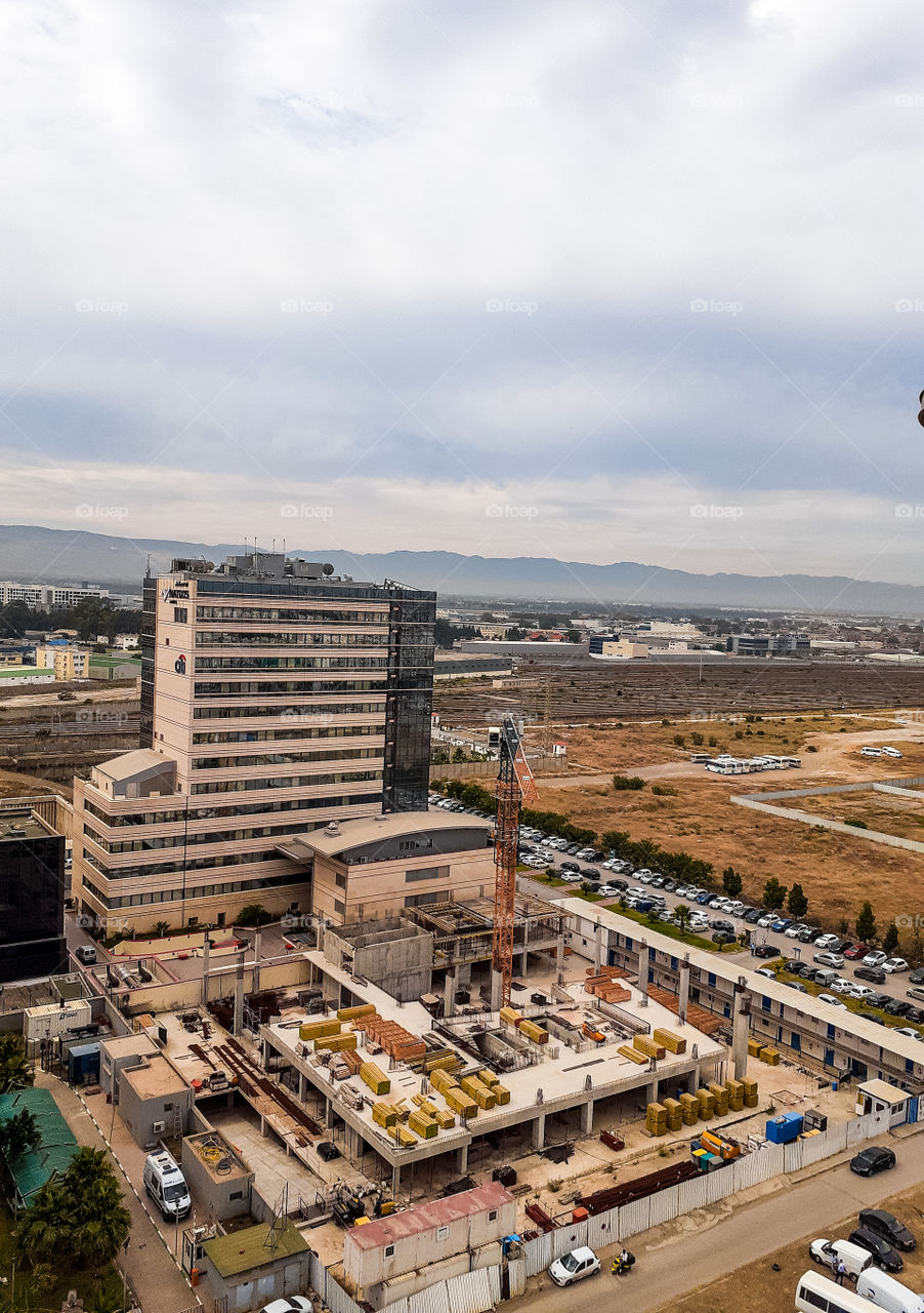 Aerial view of a buildings