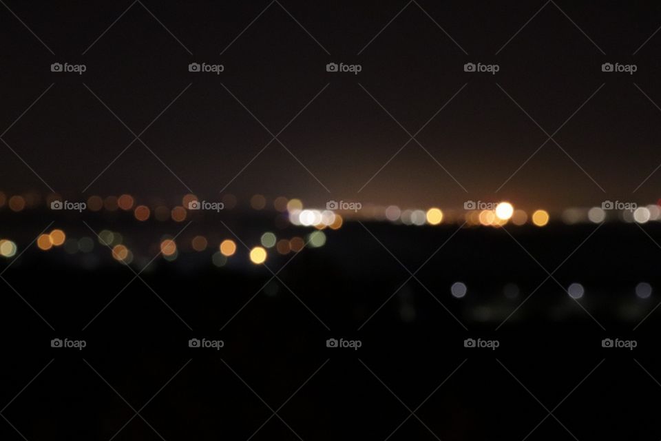 city at night, blurred
