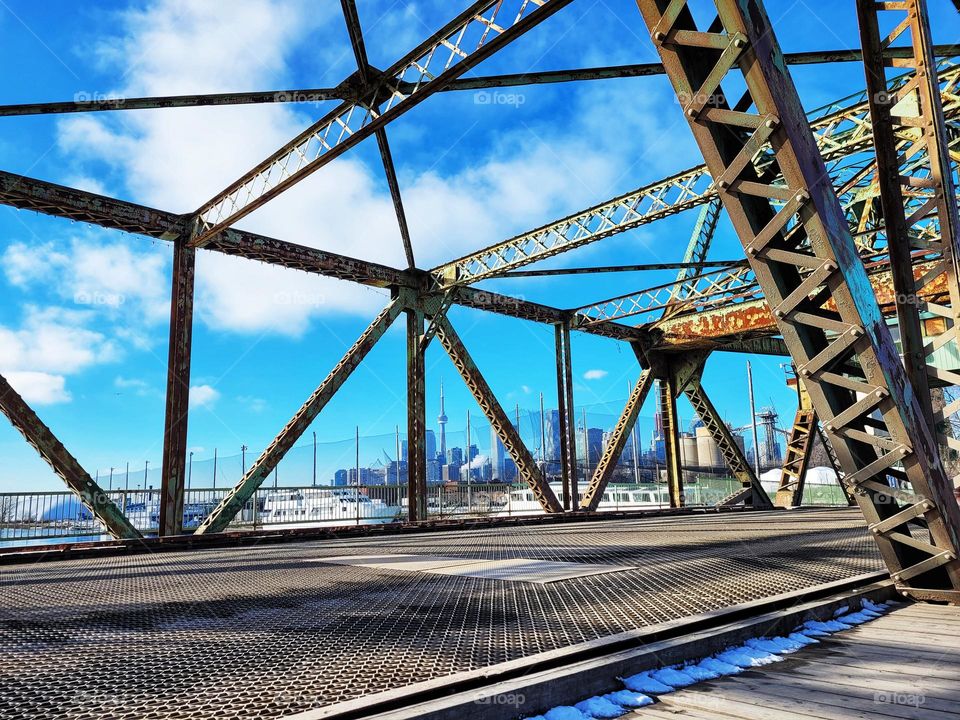 Urban city view. Toronto,  Canada. Old, modern architecture. Landmark close up. Details of house. Street, cars