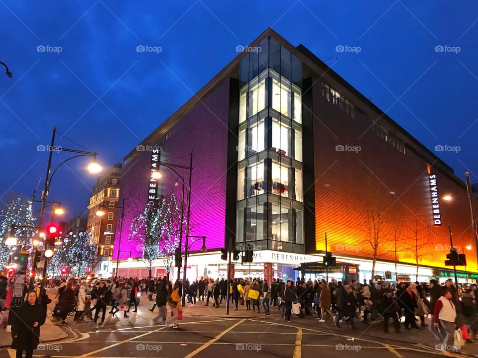 Christmas lights in London 