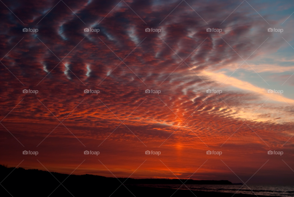 świnoujście beach sky sunset by karoll