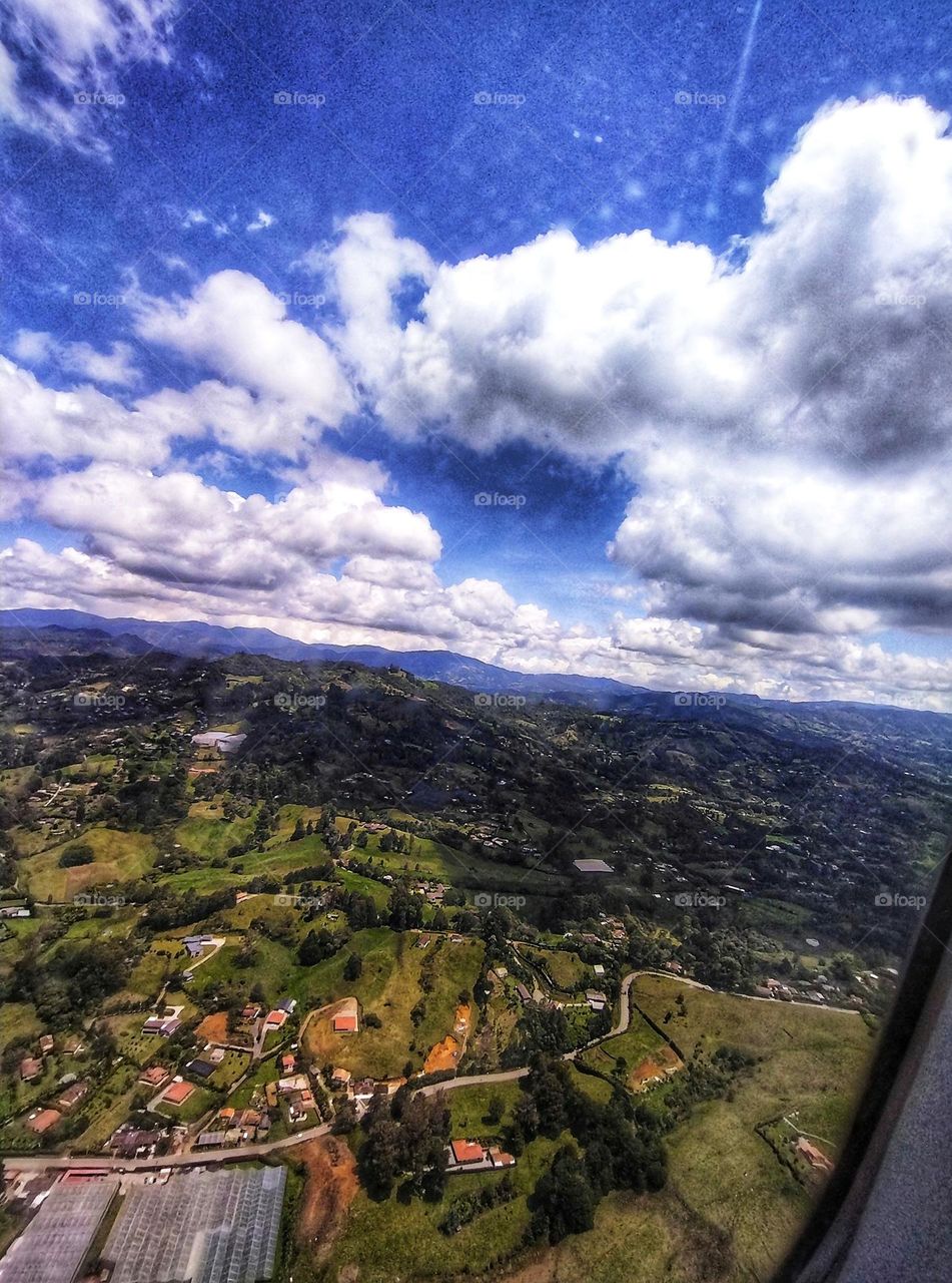 Sirial view of Medellin, Colombia