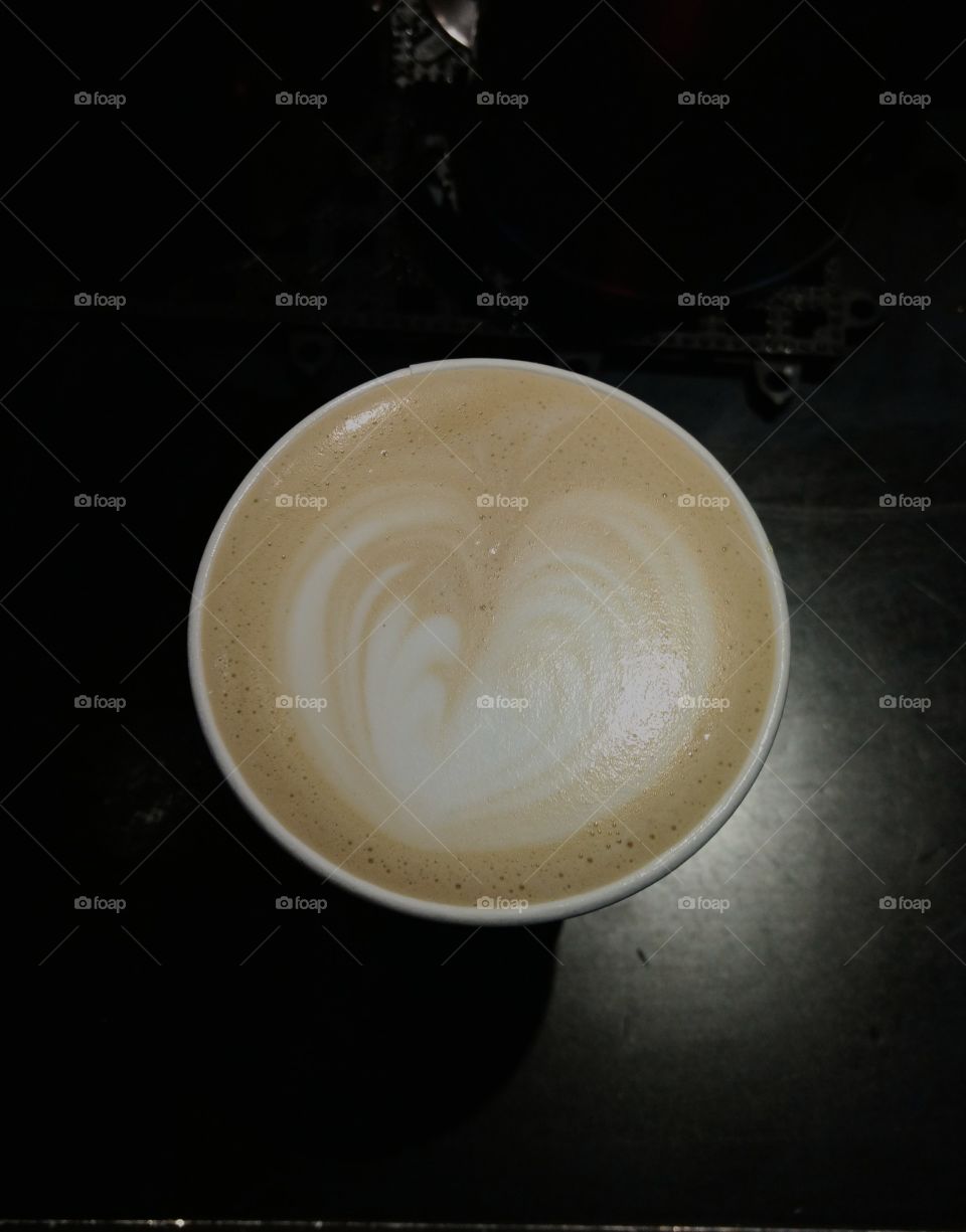 capuccino and heart