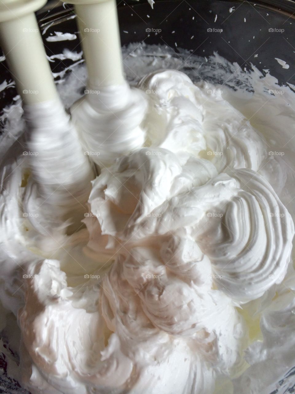 Meringue. In the making - meringue