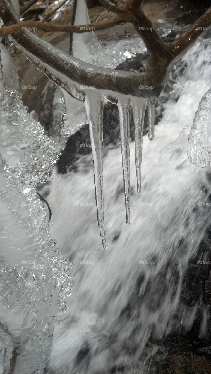 Waterfall ice cycles