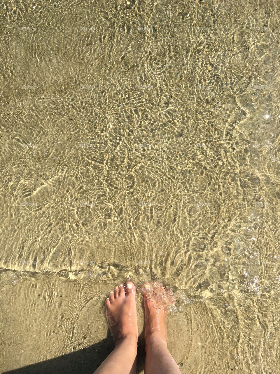 Feet and sea