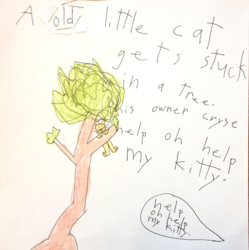 Kid story about a cat in a tree