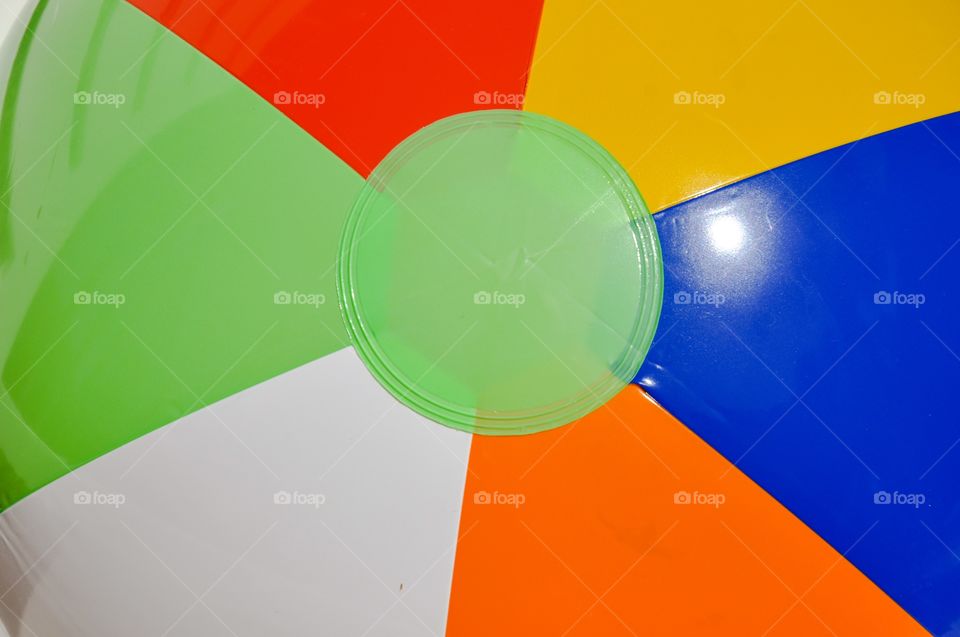 Close up of a Beachball. Useful as a background pattern.