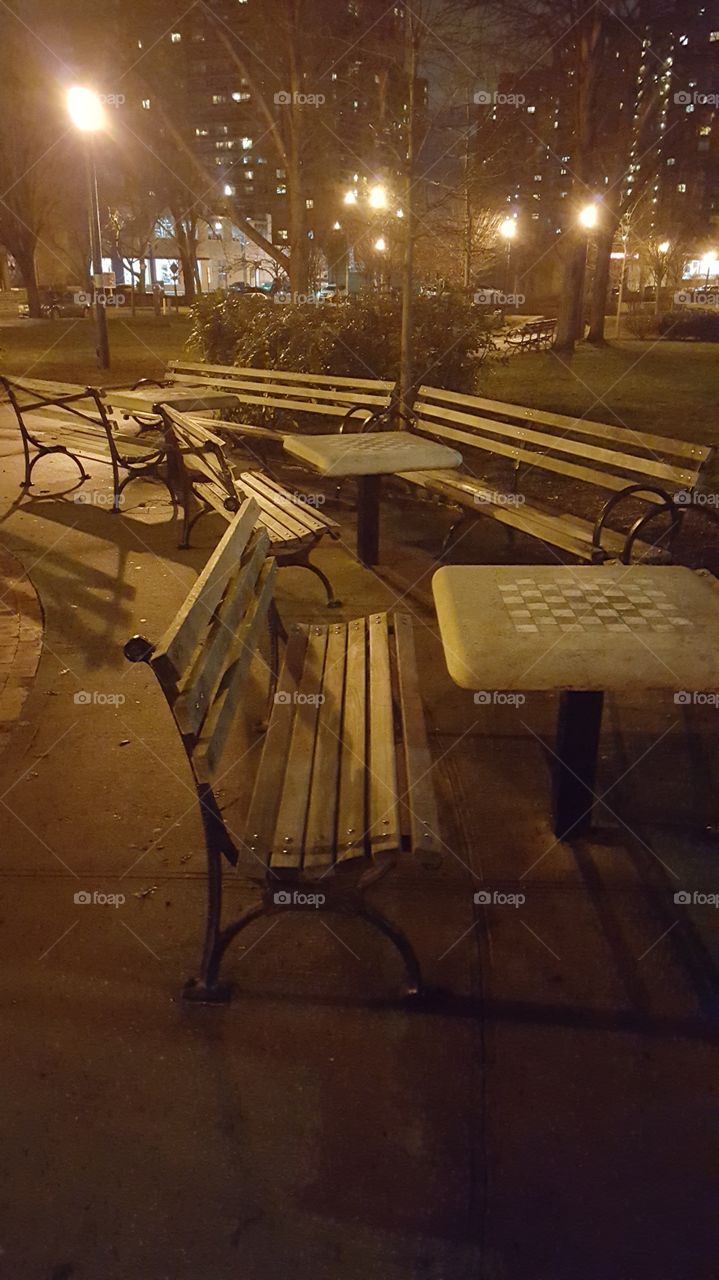 Chess Tables in Winter