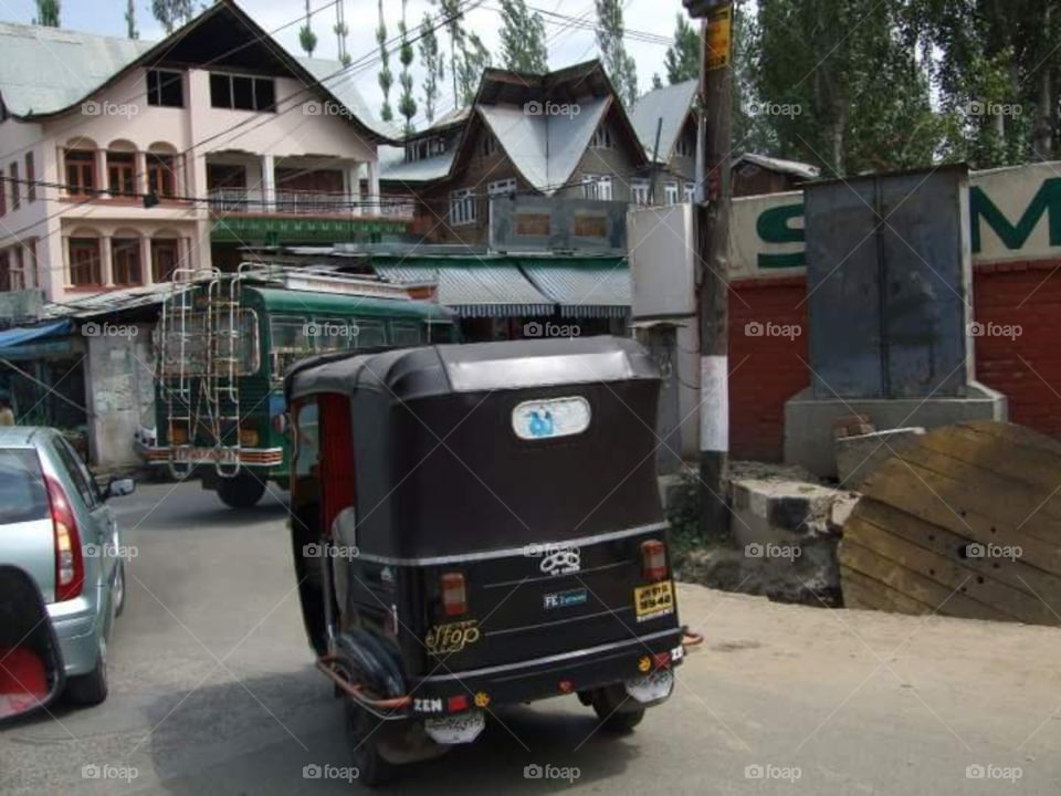 small tiny car or tut tut at Srinagar India