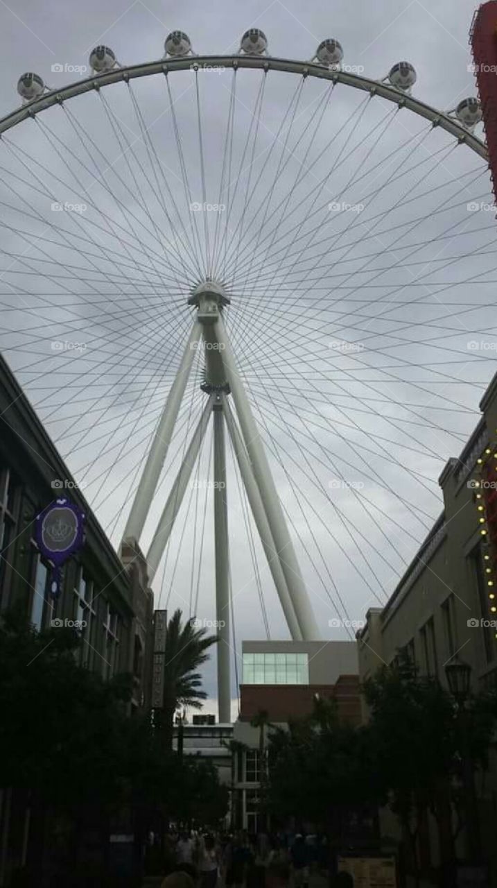 High Roller in Las Vegas, Nevda. A 550 foot tall Ferris Wheel; the tallest observation wheel in the World.