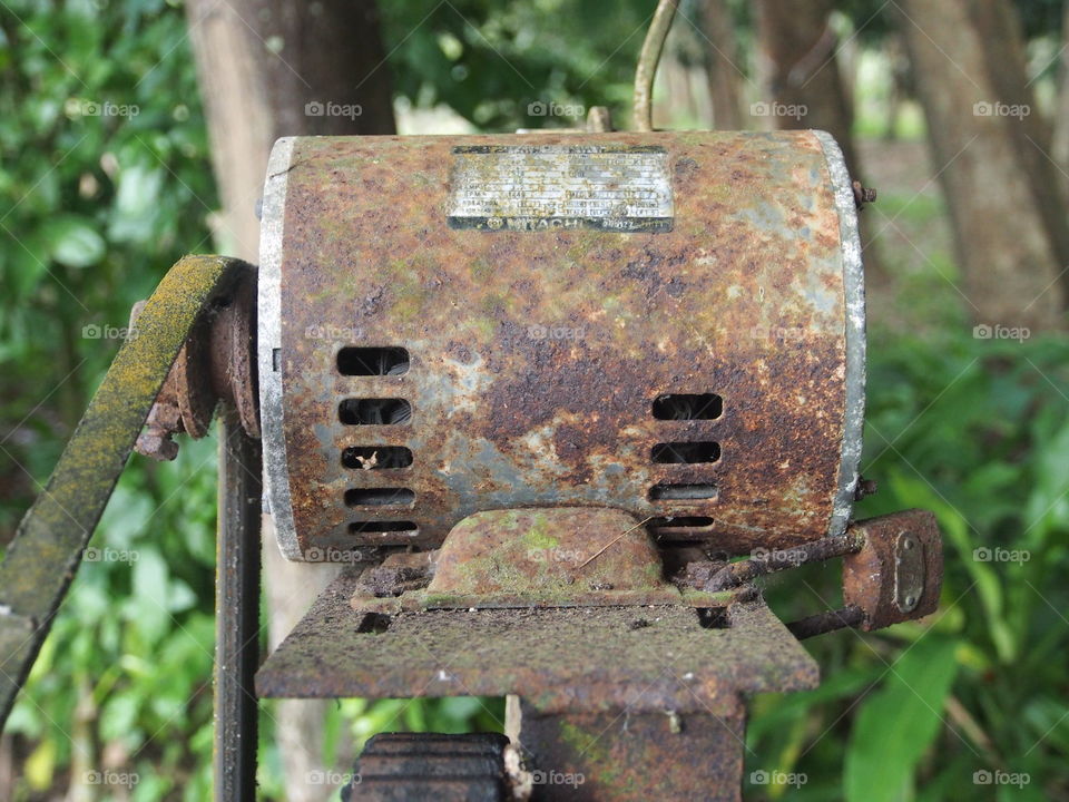 Old rusty electric motor