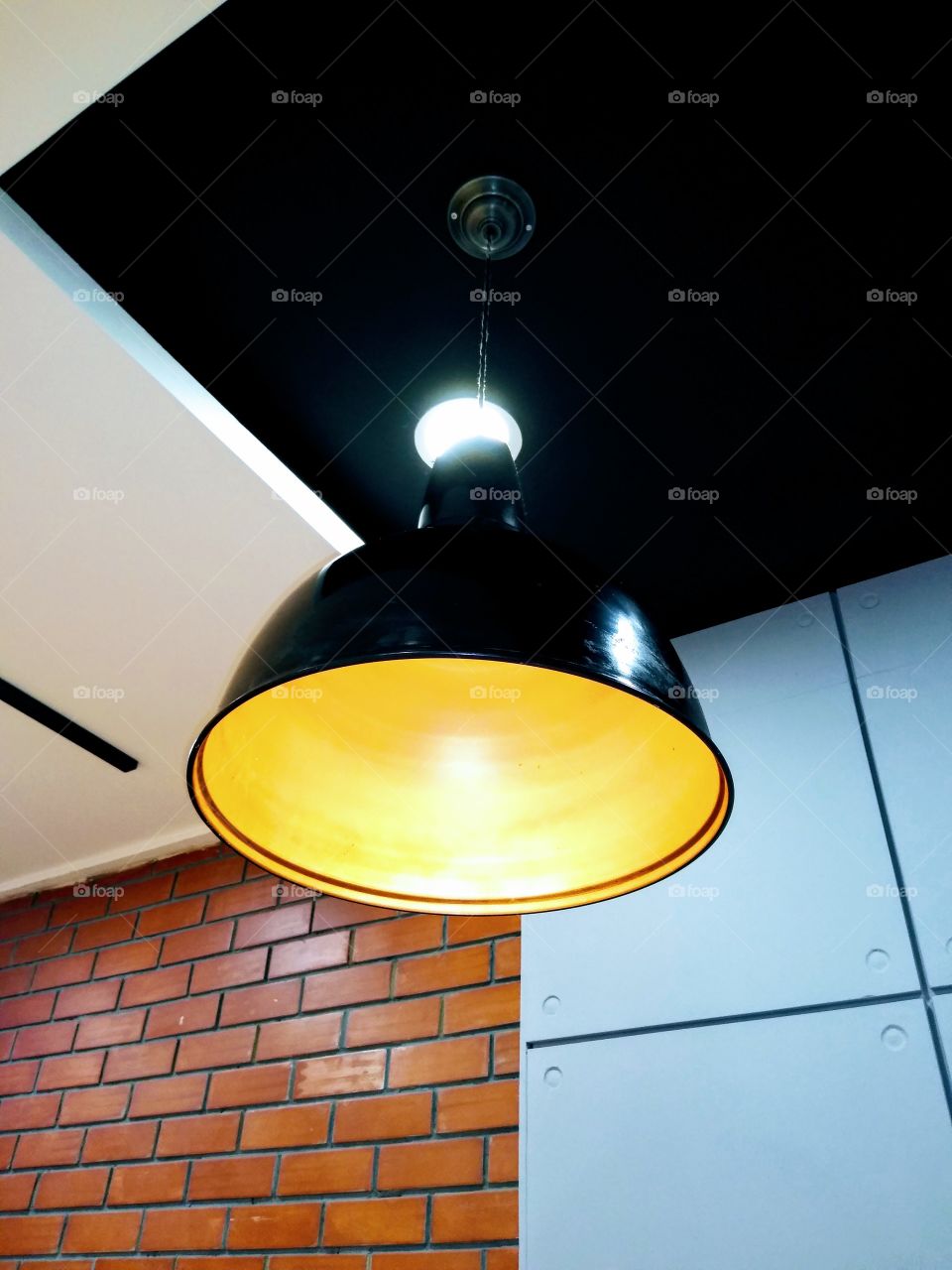 a round hanging light