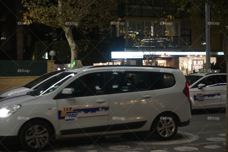 Station#taxi#cars#night#lights#road#city