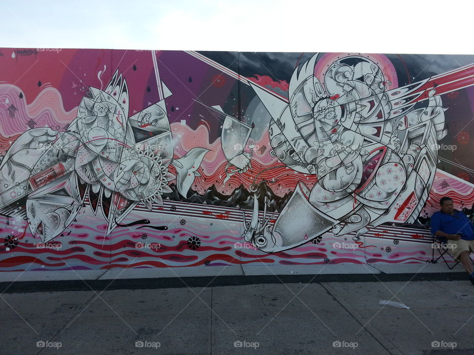 American graffiti. This is a picture of some graffiti that I saw in New York city while I was there taking a vacation