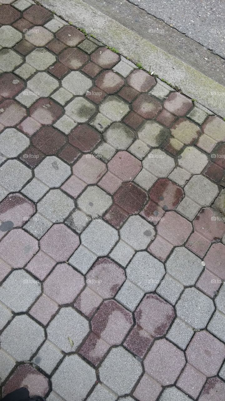 texture of sidewalk rocks