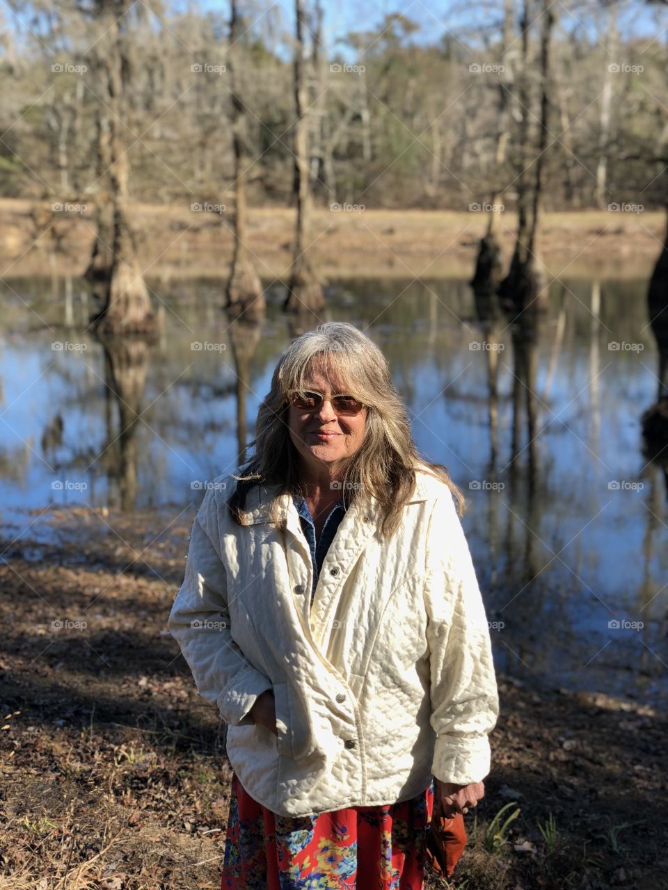 Mom By the pond