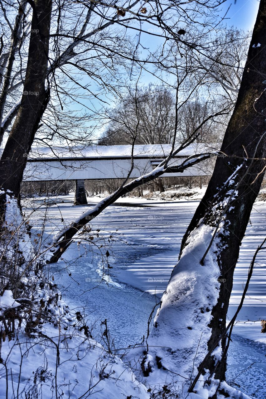 Winter views of the Covered Bridge 