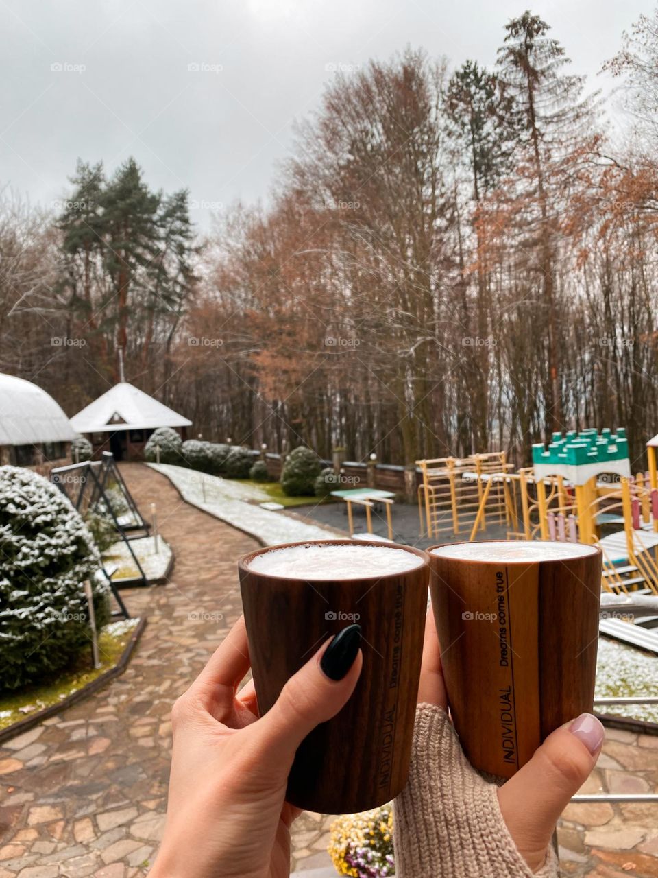 Join first mission. Cups of coffee