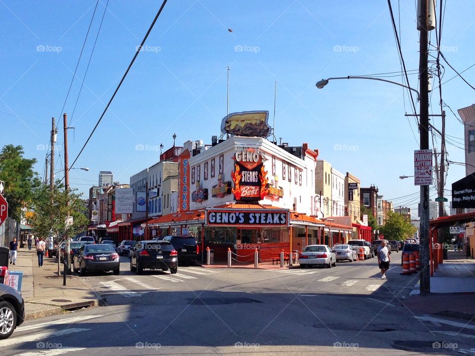 Geno's steaks. Geno's steaks at south of Philly