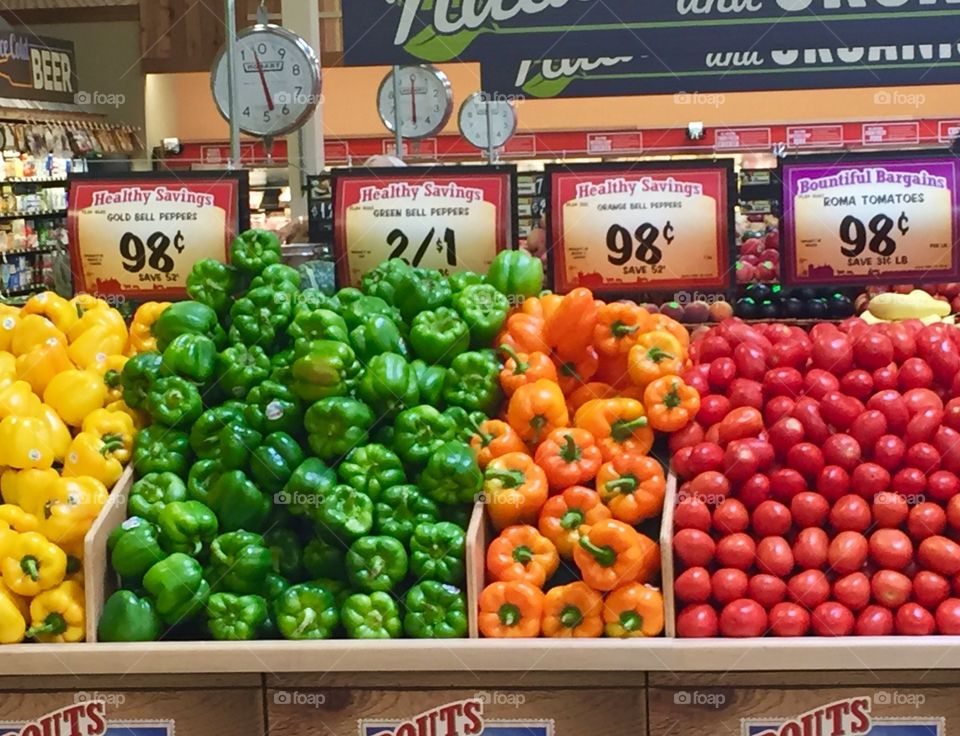Rainbow of health veggies