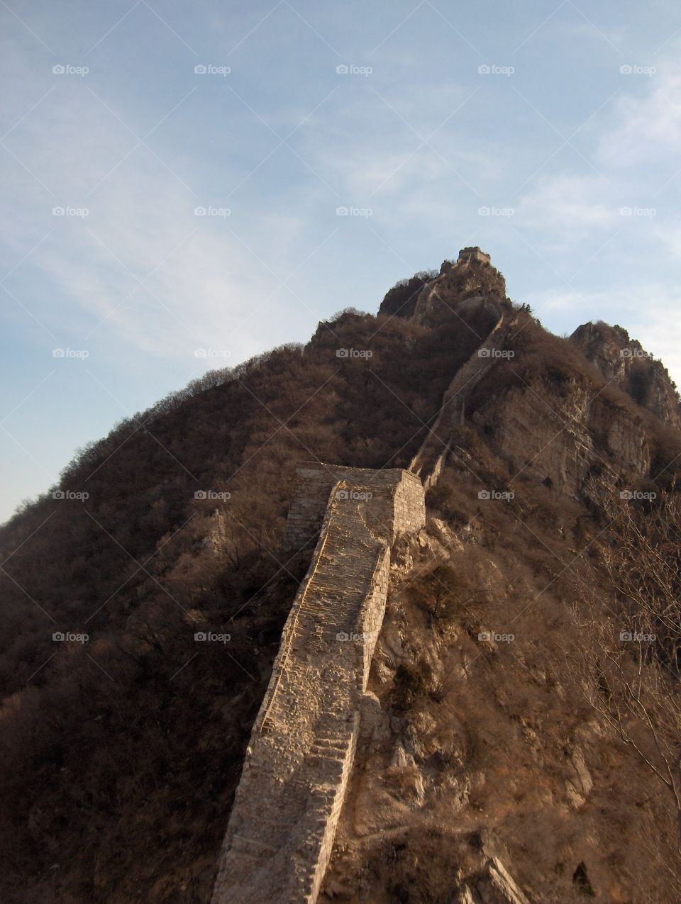 Hiking unrenovated Great Wall near  Beijing China