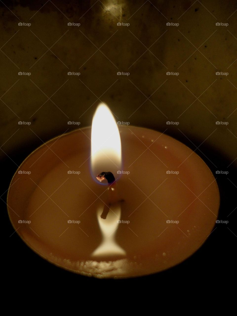 burning candle close up